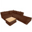 Безкаркасний модульний диван Блек Кутовий Tia-Sport (sm-0704-6) коричневий Доманівка