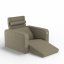 Мягкое кресло KULIK SYSTEM PLEASURE Ткань Целый Кремовый (hub_WBsp61562) Хмельницкий