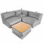 Комплект бескаркасной мебели Блэк Tia-Sport (sm-0692-1) серый Ворожба