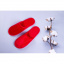 Тапочки велюровые Luxyart для дома/отеля в упаковке 20 шт Красный (ZF-140) Дубно