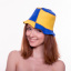 Банная шапка Luxyart Биколор Синий с желтым (LA-086) Мелитополь