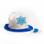 Банна шапка Luxyart Сніжинка Білий із синім (LA-093) Свеса