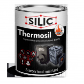 Термостойкая кремнийорганическая эмаль Силик Украина Thermosil 650 1 кг Серебро (TS650ser)