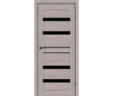 Дверне полотно MS Doors GEORGIA 80 см Дуб сірий чорне скло