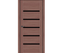 Дверне полотно MS Doors TEXAS 70 см Дуб класичний чорне скло