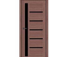 Дверное полотно MS Doors ORLEAN 80см дуб класичний чорное скло