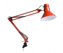 Настольная лампа в современном стиле для офиса Brille 40W MTL-07 Красный