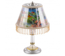 Настольная лампа классическая с абажуром Brille 60W TL-160 Серебристый