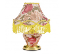 Настольная лампа барокко с абажуром Brille 60W TL-107 Розовый