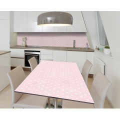 Наклейка 3Д вінілова на стіл Zatarga «Мила леді» 600х1200 мм для будинків, квартир, столів, кав'ярень Київ