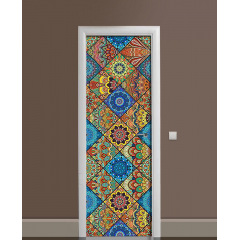 Наклейка на дверь Zatarga «Цветная мозаика» 650х2000 мм виниловая 3Д наклейка декор самоклеящаяся Изюм