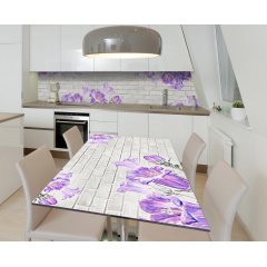 Наклейка 3Д виниловая на стол Zatarga «Загадочные колокольчики» 650х1200 мм для домов, квартир, столов, Киев