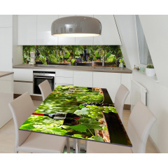 Наклейка 3Д вінілова на стіл Zatarga «Молоде вино» 600х1200 мм для будинків, квартир, столів, кав'ярень Калуш