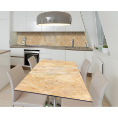 Наклейка 3Д вінілова на стіл Zatarga «Мармурові плити» 650х1200 мм для будинків, квартир, столів, кафе Кропива