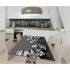 Наклейка 3Д виниловая на стол Zatarga «Холодная ежевика» 600х1200 мм для домов, квартир, столов, кофейн, кафе Ясногородка