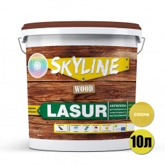 Лазурь декоративно-защитная для обработки дерева SkyLine LASUR Wood Сосна 10л Львів