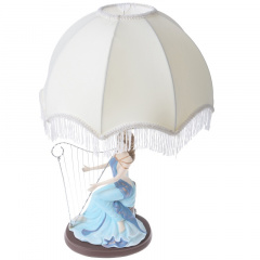 Настольная лампа барокко с абажуром Brille 60W TL-91 Синий Львов