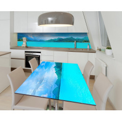 Наклейка 3Д вінілова на стіл Zatarga «Лагунга щастя» 650х1200 мм для будинків, квартир, столів, кав'ярень Приморськ
