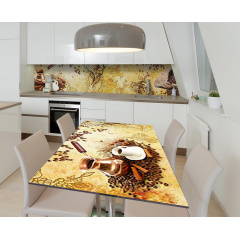 Наклейка 3Д вінілова на стіл Zatarga «Ароматний скарб» 600х1200 мм для будинків, квартир, столів, кав'ярень, Київ