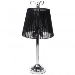 Настольная лампа в современном стиле с абажуром Brille 40W BKL-575 Хром Ужгород