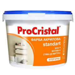 Краска акриловая интерьерная Ирком ProCristal Standart IP-231 5 л Белая матовая Киев