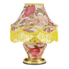 Настольная лампа барокко с абажуром Brille 60W TL-107 Розовый Киев