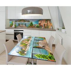 Наклейка 3Д вінілова на стіл Zatarga «Шепіт усамітнення» 650х1200 мм для будинків, квартир, столів, кав'ярень, кафе Київ