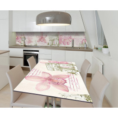 Наклейка 3Д виниловая на стол Zatarga «Поэтичный Париж» 650х1200 мм для домов, квартир, столов, кофейн, кафе Изюм