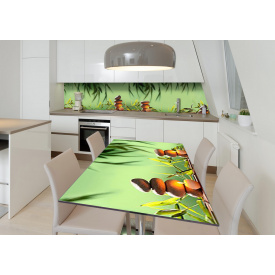 Наклейка 3Д виниловая на стол Zatarga «Вечерняя медитация» 600х1200 мм для домов, квартир, столов, кофейн,