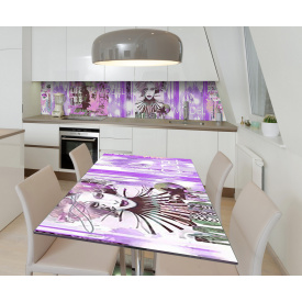 Наклейка 3Д виниловая на стол Zatarga «Модельное агентство» 600х1200 мм для домов, квартир, столов, кофейн,