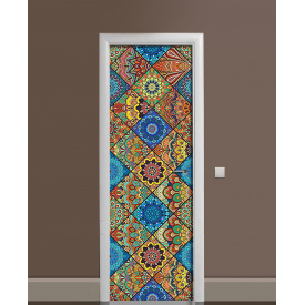 Наклейка на дверь Zatarga «Цветная мозаика» 650х2000 мм виниловая 3Д наклейка декор самоклеящаяся