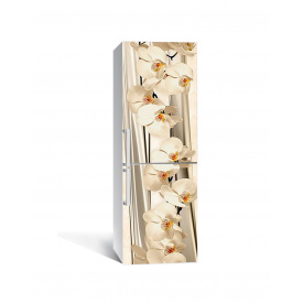 Наклейка на холодильник Zatarga «Сон білої орхідеї» 650х2000 мм вінілова 3Д наклейка декор на кухню