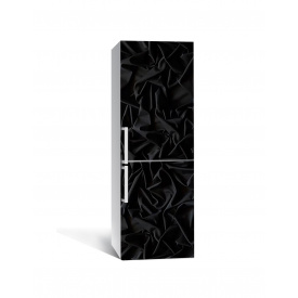Наклейка на холодильник Zatarga «Чорний оксамит» 650х2000 мм вінілова 3Д наклейка декор на кухню самоклеюча