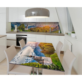 Наклейка 3Д виниловая на стол Zatarga «Вид на Монблан» 650х1200 мм для домов, квартир, столов, кофейн, кафе