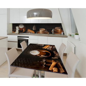 Наклейка 3Д вінілова на стіл Zatarga «Арабська кава» 650х1200 мм для будинків, квартир, столів, кав'ярень.