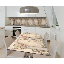 Наклейка 3Д вінілова на стіл Zatarga «Вічна класика» 600х1200 мм для будинків, квартир, столів, кафе