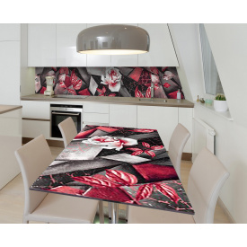 Наклейка 3Д вінілова на стіл Zatarga «Розбиті мрії» 650х1200 мм для будинків, квартир, столів, кав'ярень.