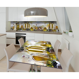 Наклейка 3Д виниловая на стол Zatarga «Оливковое изобилие» 650х1200 мм для домов, квартир, столов, кофейн,