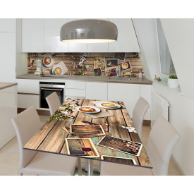 Наклейка 3Д вінілова на стіл Zatarga «Смачні спогади» 650х1200 мм для будинків, квартир, столів, кав'ярень