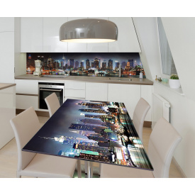 Наклейка 3Д виниловая на стол Zatarga «Огни Сан-Франциско» 650х1200 мм для домов, квартир, столов, кофейн,