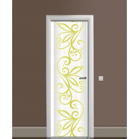 Наклейка на дверь Zatarga «Салатовые ветви» 650х2000 мм виниловая 3Д наклейка декор самоклеящаяся