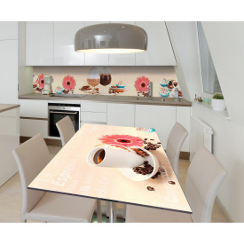 Наклейка 3Д виниловая на стол Zatarga «Глясе для принцессы» 600х1200 мм для домов, квартир, столов, кофейн,