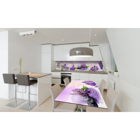 Наклейка виниловая на стол Zatarga «Фиолетовые цветы» 600х1200 мм Z180424st