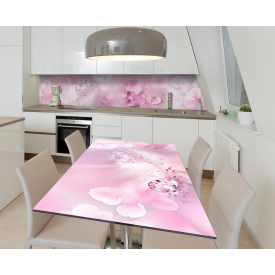 Наклейка 3Д виниловая на стол Zatarga «Микромир» 650х1200 мм для домов, квартир, столов, кофейн, кафе