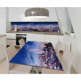 Наклейка 3Д виниловая на стол Zatarga «Тайны мегаполиса» 650х1200 мм для домов, квартир, столов, кофейн, кафе