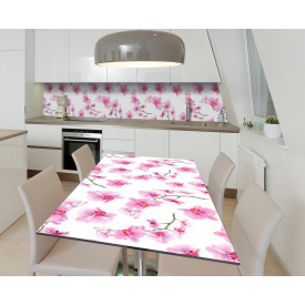 3D вінілова наклейка на стіл Zatarga "Світло-фіолетові орхідеї" 650x1200 мм (Z184081 / 1-й)