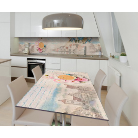 Наклейка 3Д виниловая на стол Zatarga «Голландские записки» 650х1200 мм для домов, квартир, столов, кофейн,