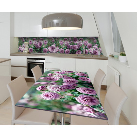 Наклейка 3Д виниловая на стол Zatarga «Фиолетовая роща» 650х1200 мм для домов, квартир, столов, кофейн, кафе
