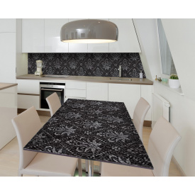 Наклейка 3Д виниловая на стол Zatarga «Чёрный император» 650х1200 мм для домов, квартир, столов, кофейн, кафе