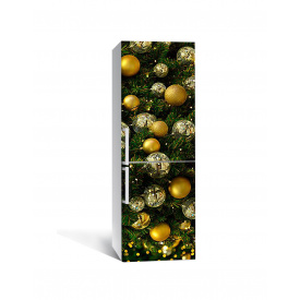Наклейка на холодильник Zatarga «Новогодняя ёлка» 650х2000 мм виниловая 3Д наклейка декор на кухню